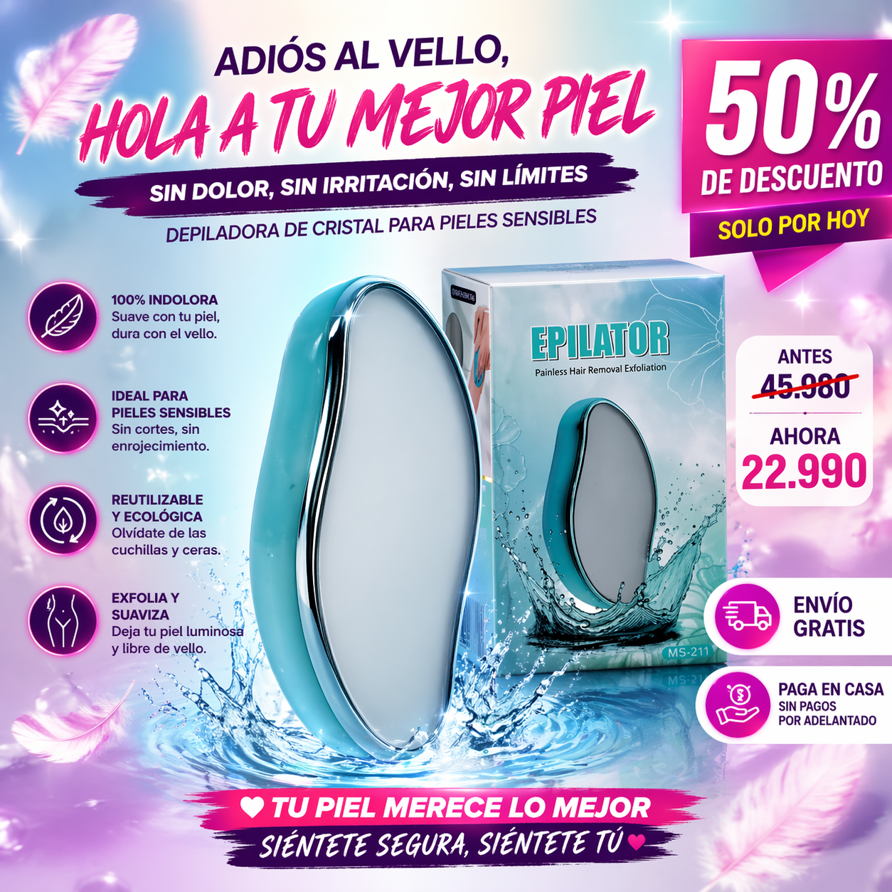 Depiladora mágica Epilator Perla Marina
