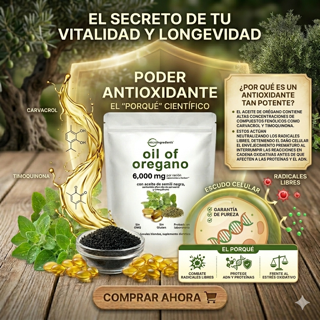 Aceite De Orégano 6000 Mg 60 capsulas