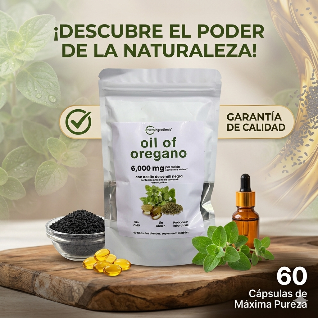 Aceite De Orégano 6000 Mg 60 capsulas