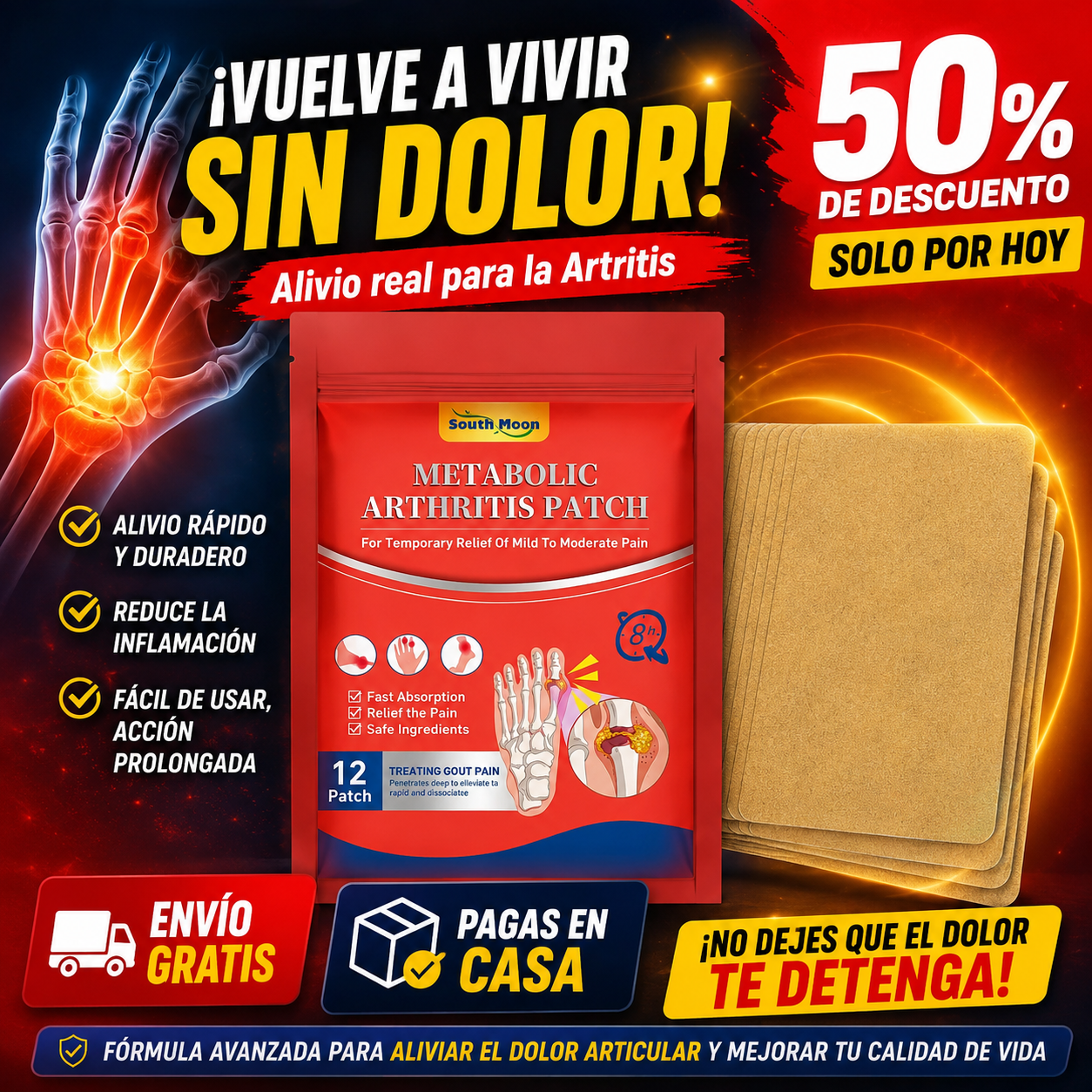 PACK de 3- Parche para Artritis ( 36un)