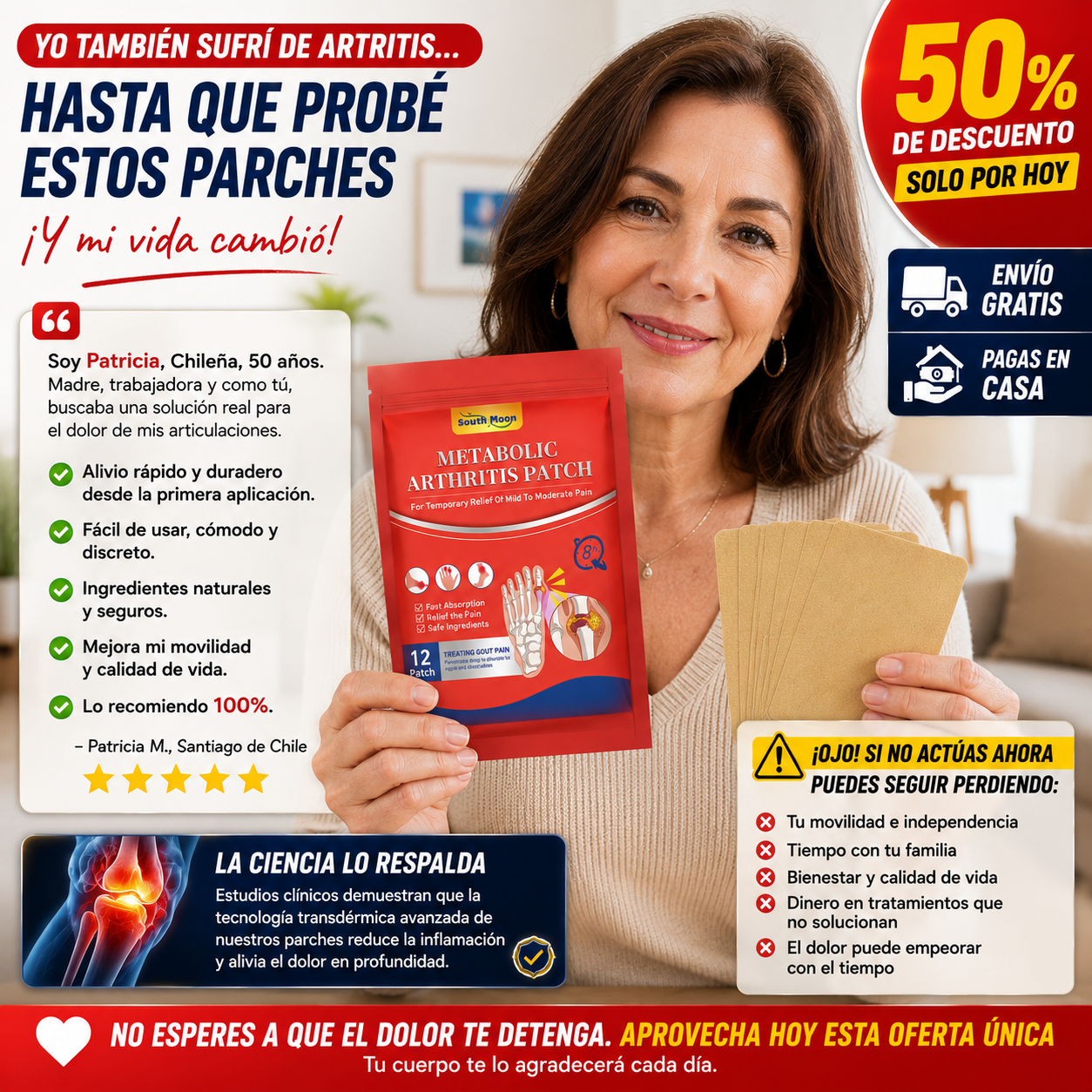 PACK de 3- Parche para Artritis ( 36un)